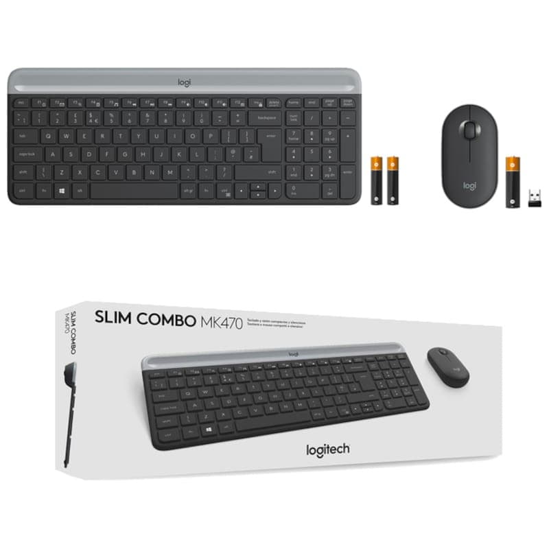 Teclado e rato sem fios Logitech MK470 Grafite