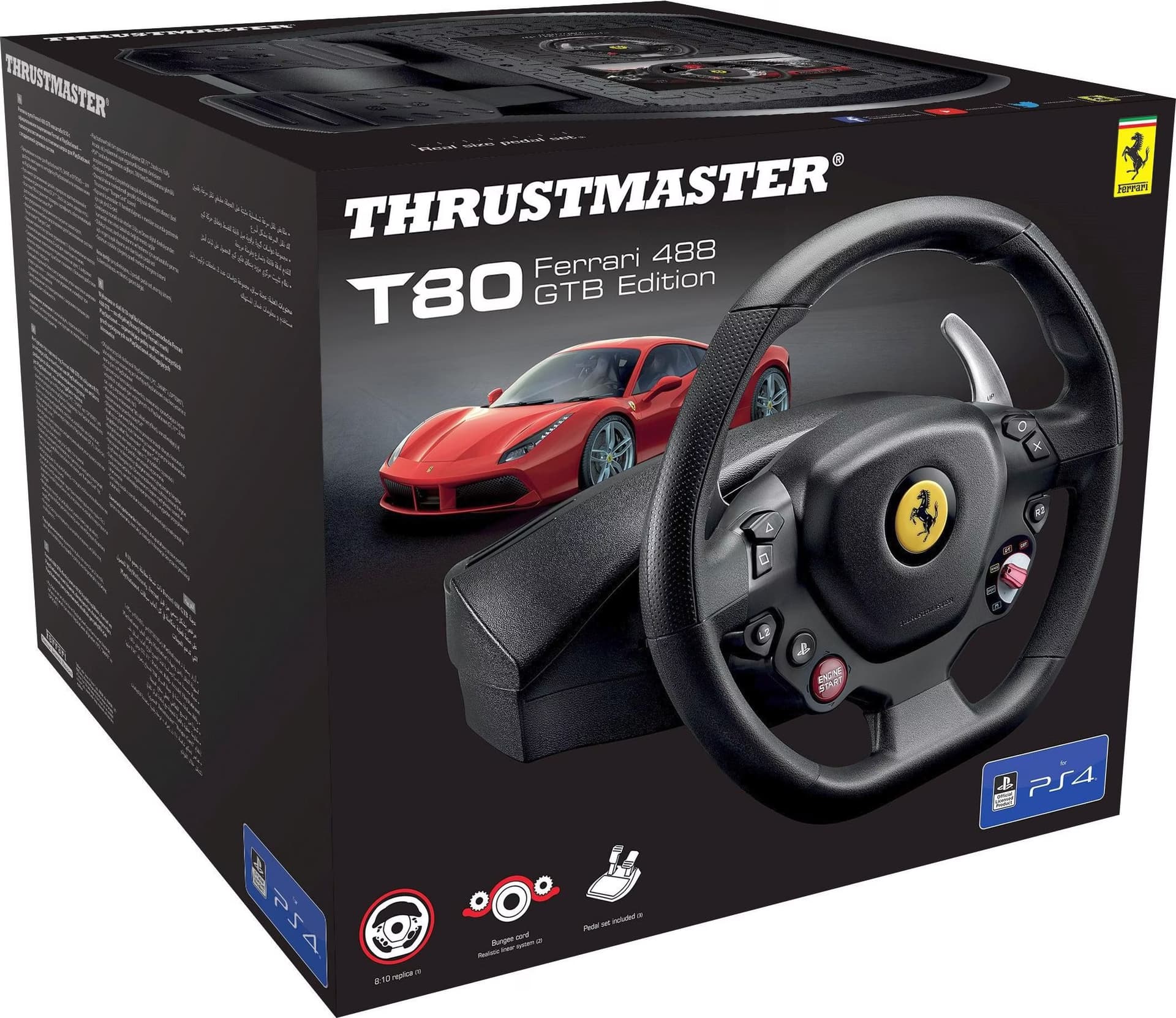 Thrustmaster T80 RW Ferrari 488 GTB - Volante PS5 / PS4 / PC