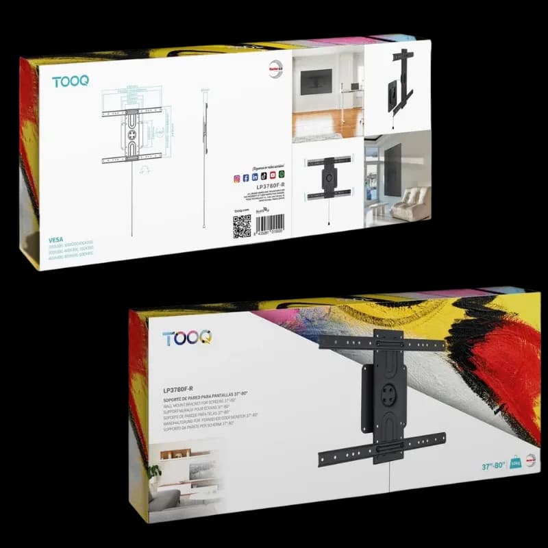 TooQ LP3780F 37“ a 80” VESA 600x400 - Suporte de parede