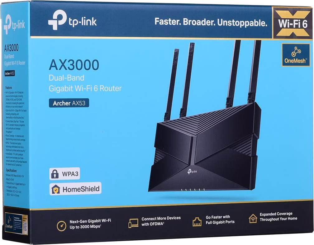 TP-Link Archer AX53 Gigabit Ethernet WiFi 6 GHz Preto