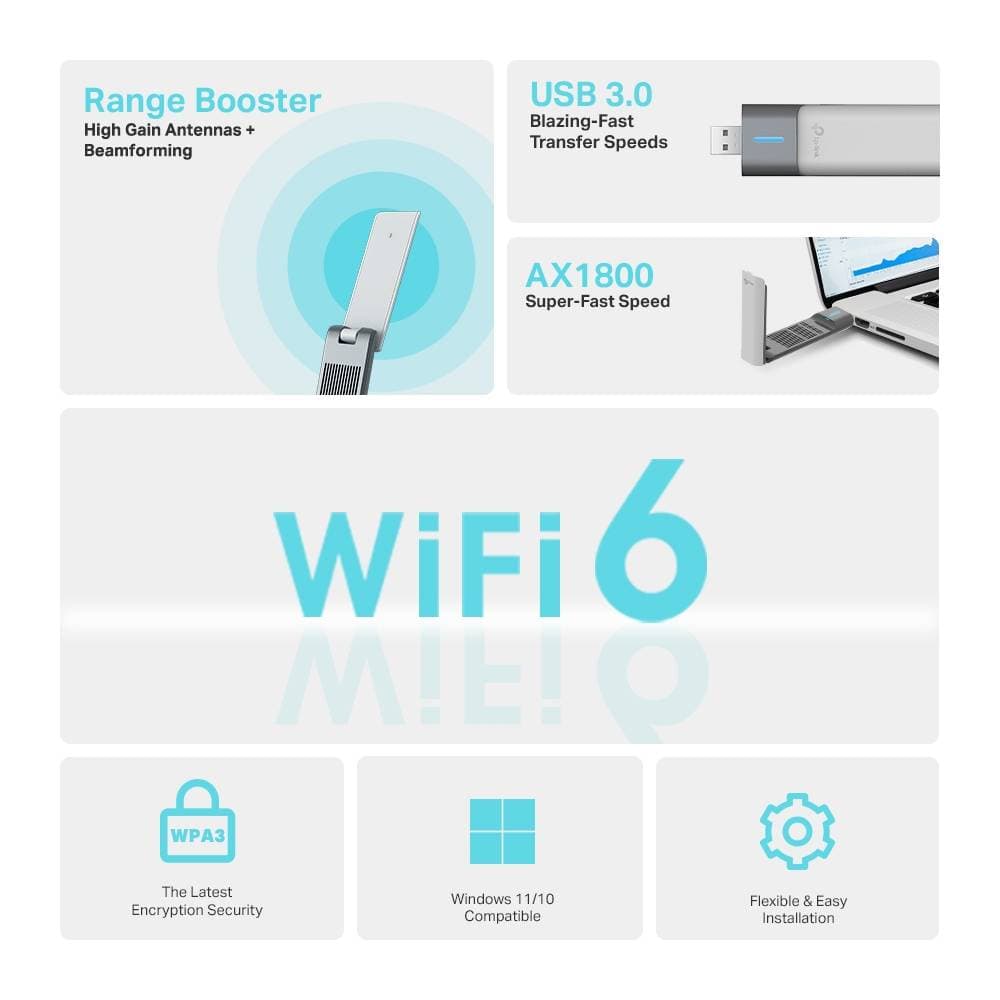 TP-Link Archer TX20UH - Adaptador Wi-Fi 6 AX1800