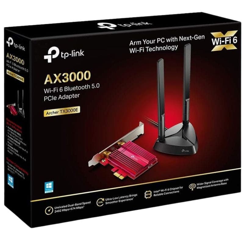 TP-Link Archer TX3000E Pcie Wifi6 - Adaptador de rede