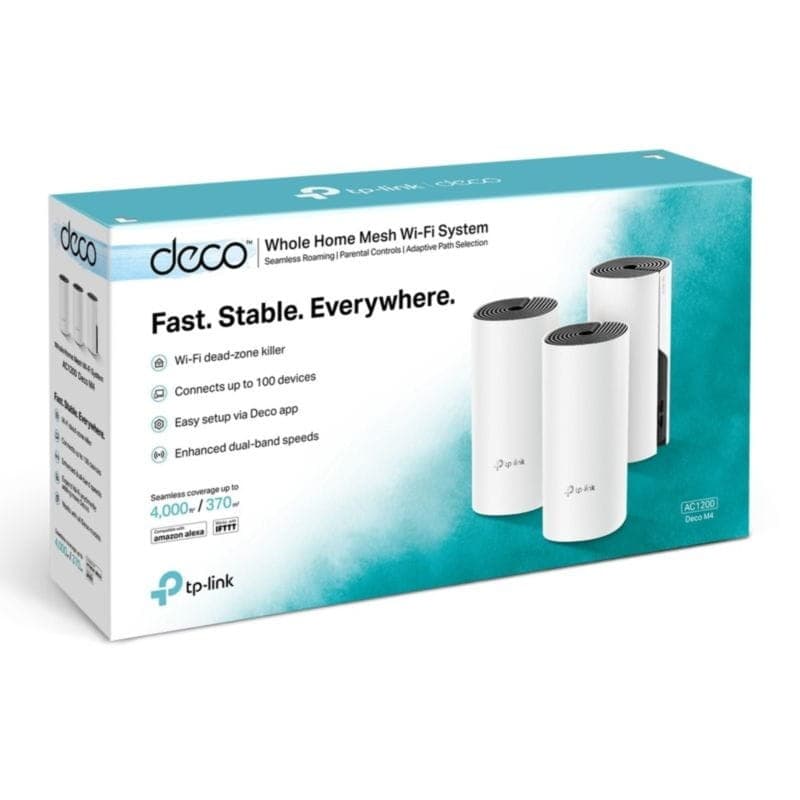 TP-Link Deco M4 Router WiFi Mesh AC1200 (Pack de 3)