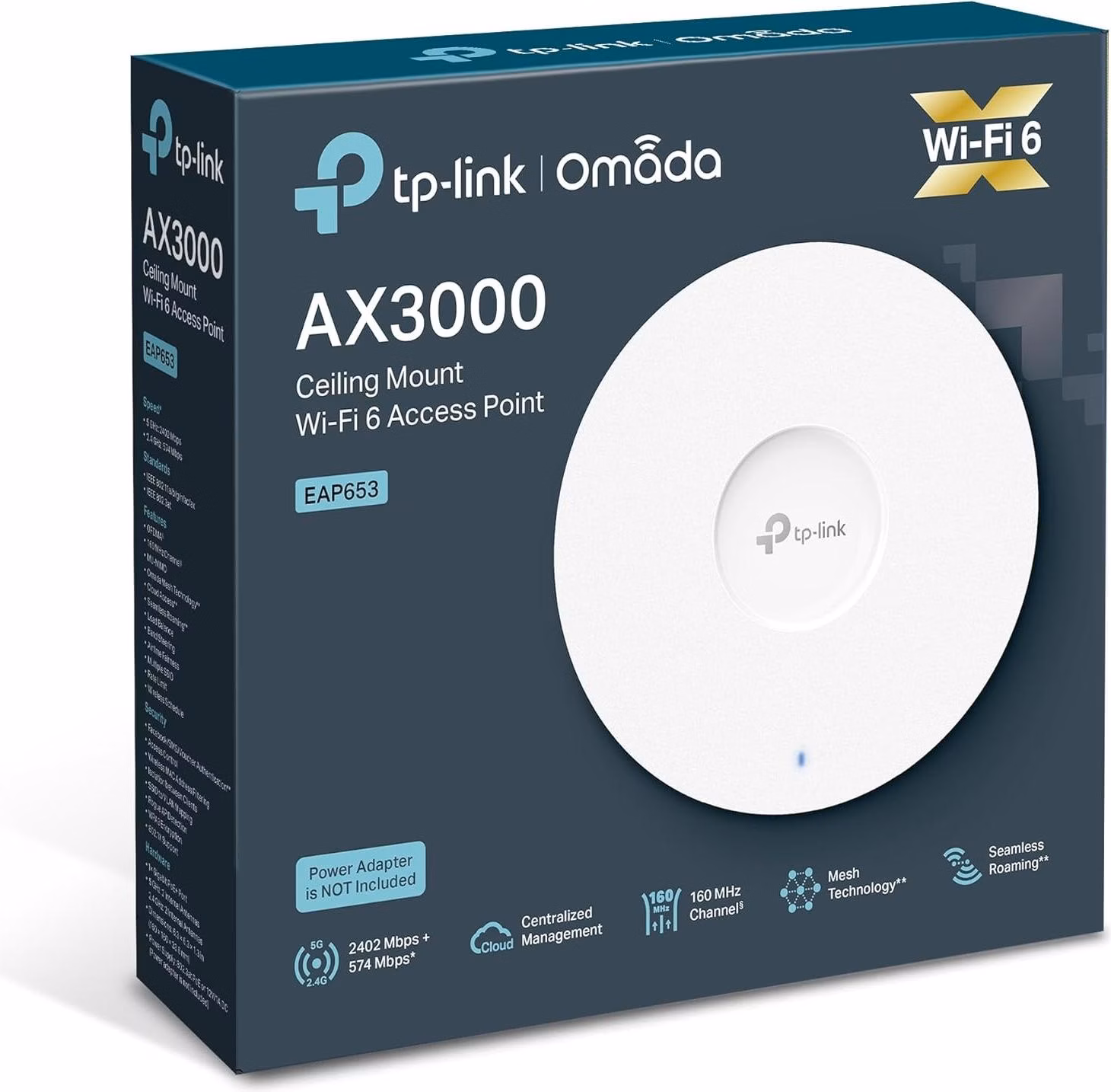 TP-Link Omada EAP653 Teto - Ponto de acesso sem fios Wi-Fi 6