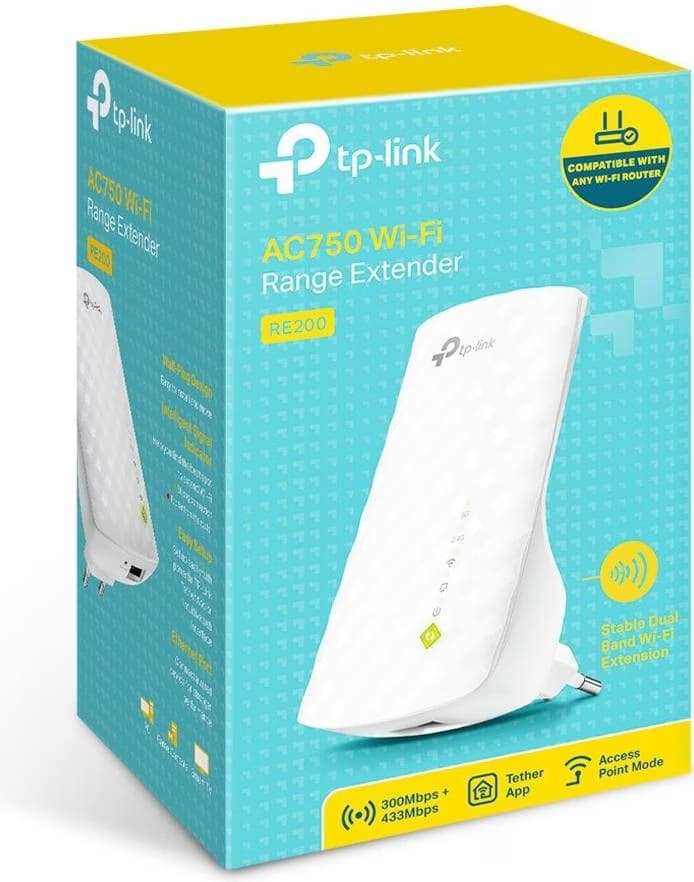 TP-Link RE200 Coverage Extender Universal AC750 Wi-Fi WiFi