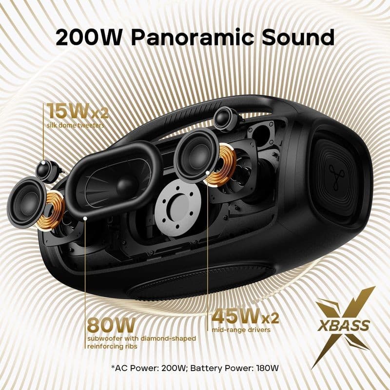 Tribit Stormbox Blast 2 200W TWS - Altifalante Bluetooth