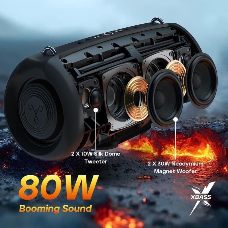 Tribit StormBox Lava 80W Preto - Coluna Bluetooth