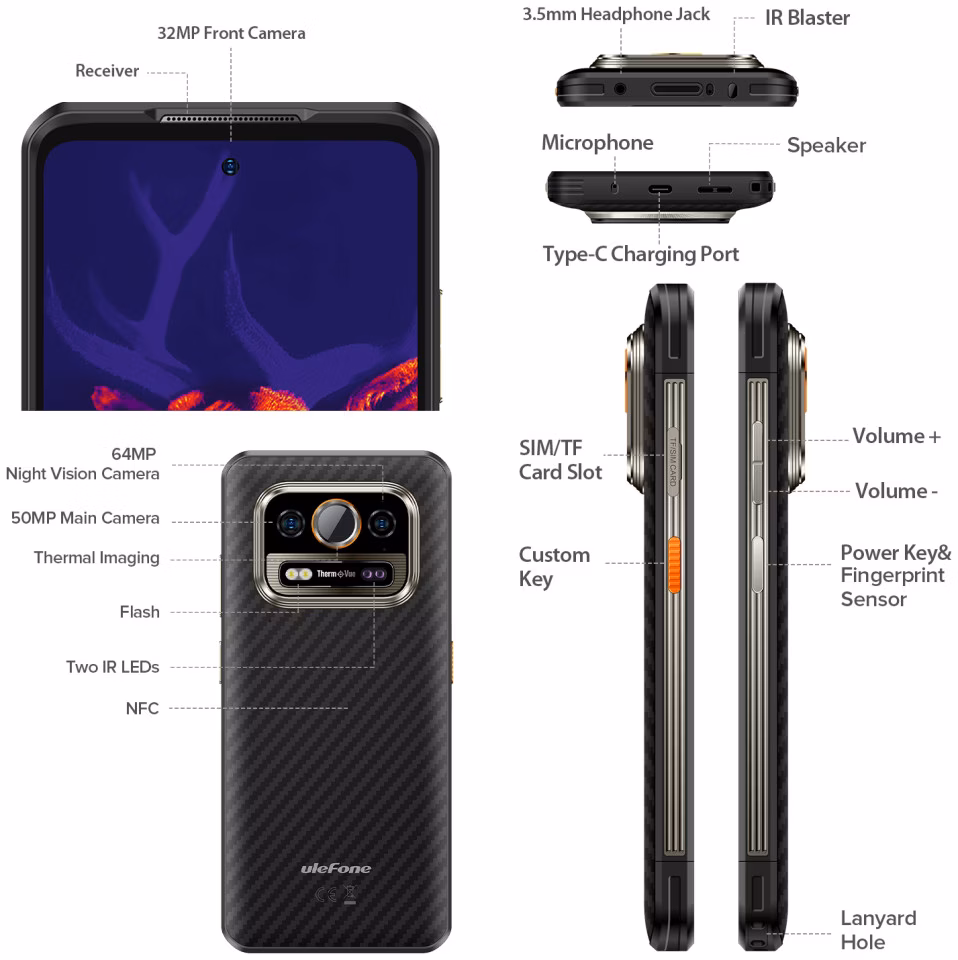 Ulefone Armor 25T 8GB/256GB Preto robusto