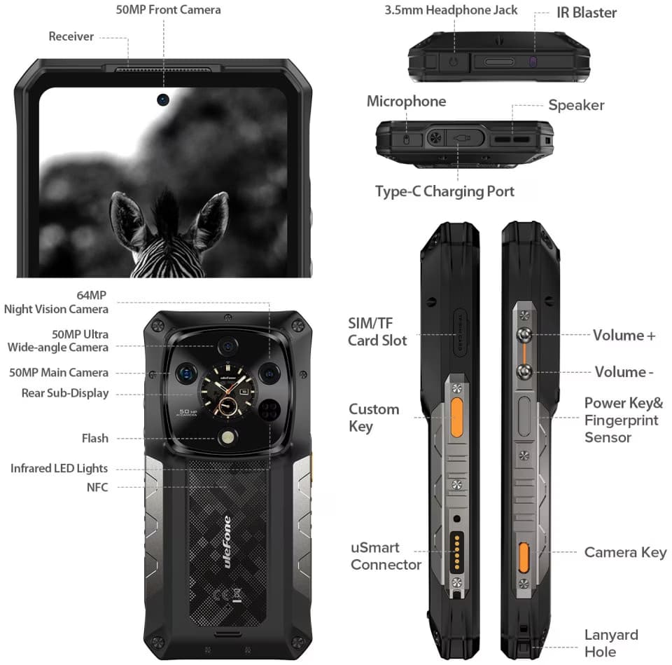 Ulefone Armor 28 Ultra 5G 16GB/1TB Preto