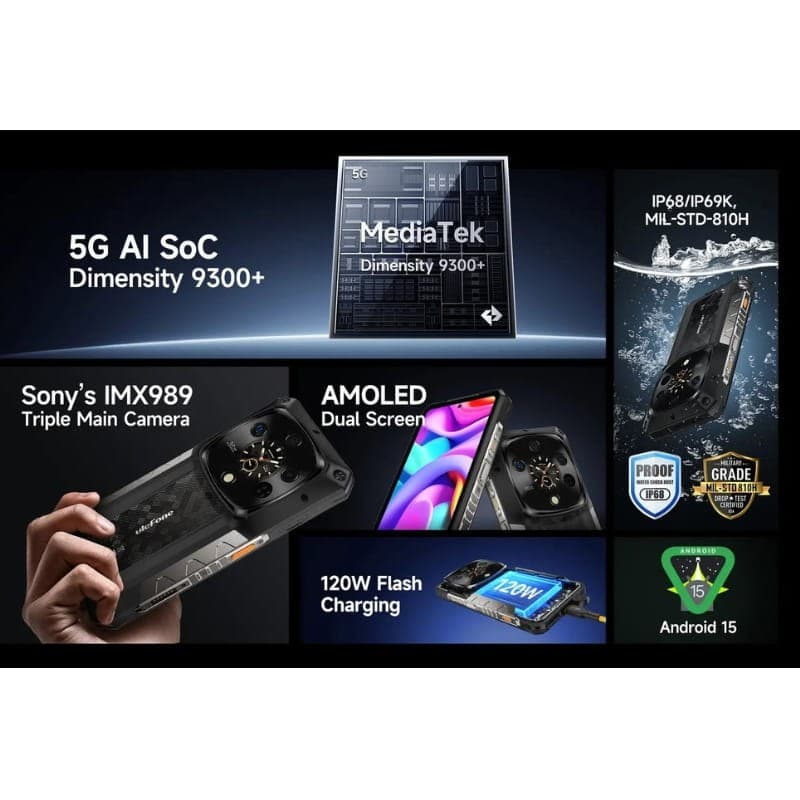 Ulefone Armor 28 Ultra Thermal Version 5G 16GB/1TB Preto