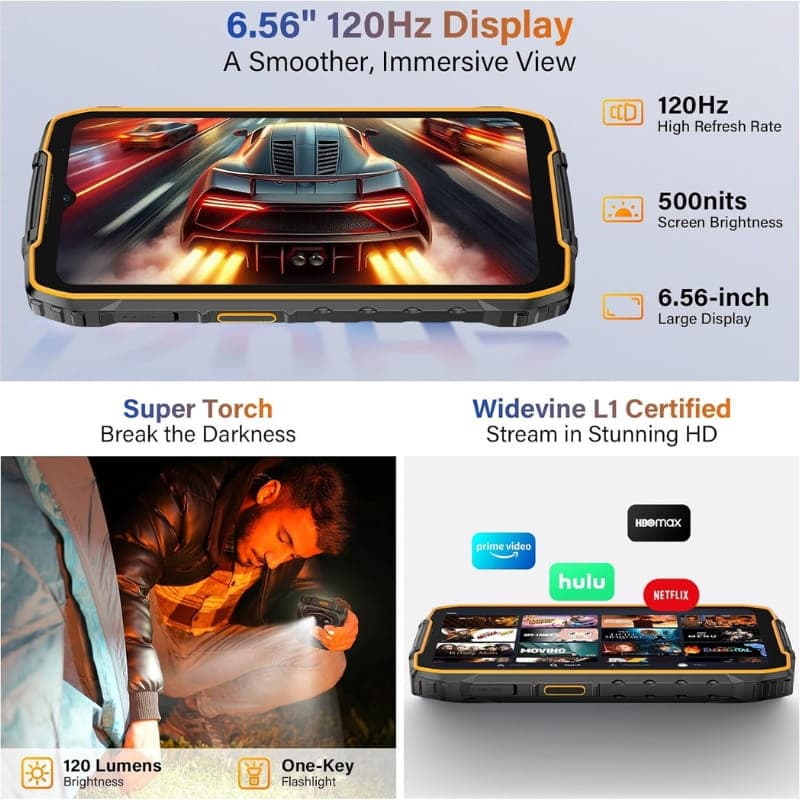 Ulefone RugKing 4 Pro 8GB/128GB Laranja