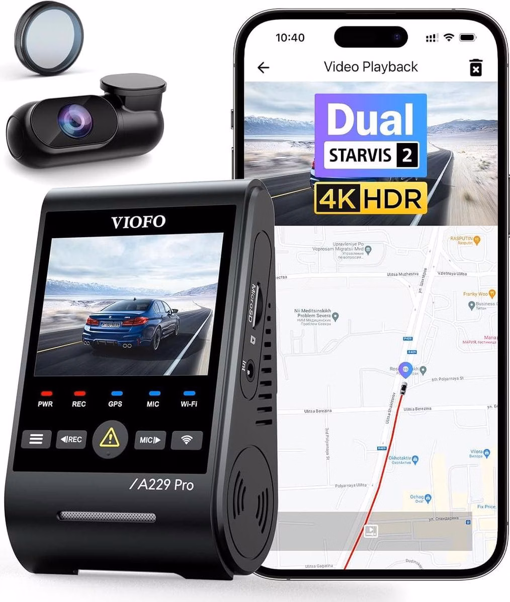 VIOFO A229 Pro 4K + 2K WiFi GPS - Dash Cam
