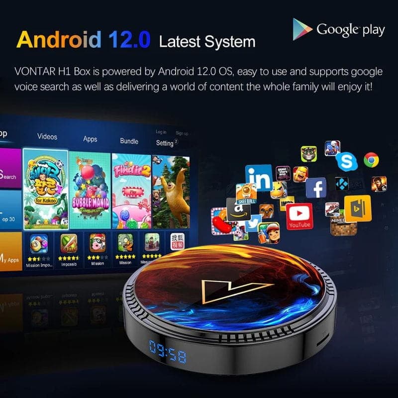 Vontar H1 H618 2GB/16GB WiFi 6 Android 12.0 Android TV