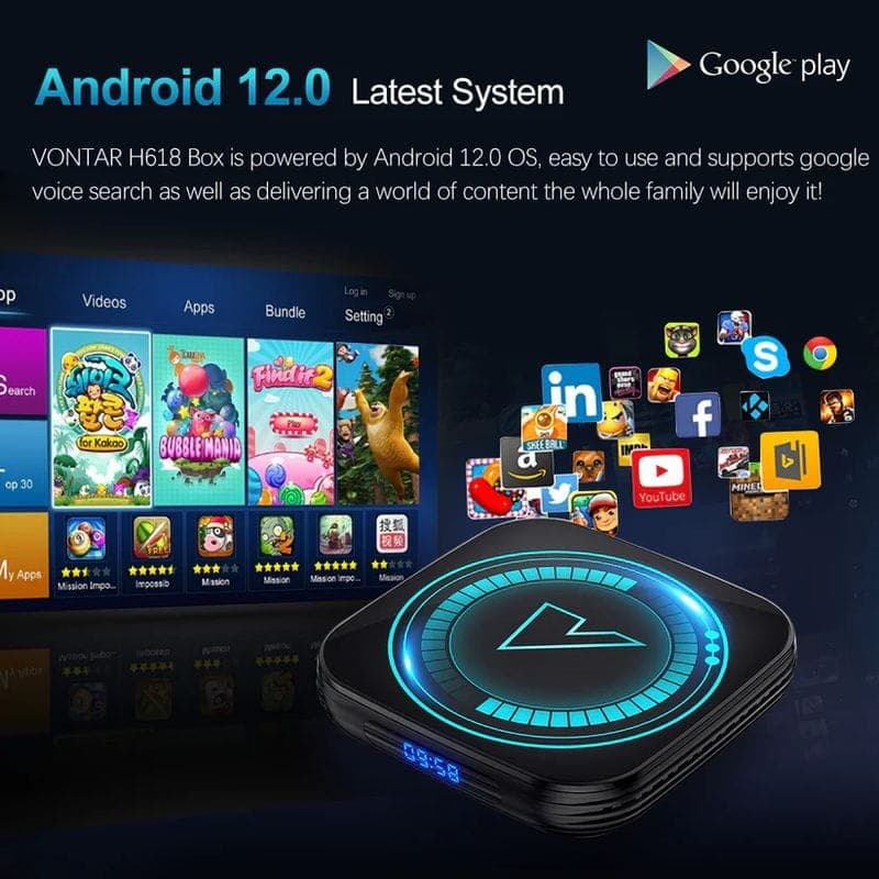 Vontar H618 2GB/16GB 4K Android 12.0 Android TV