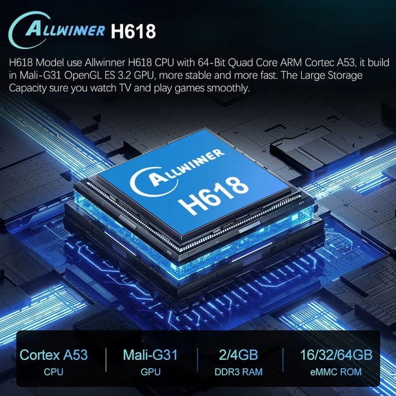 Vontar H618 2GB/16GB 4K Android 12.0 Android TV