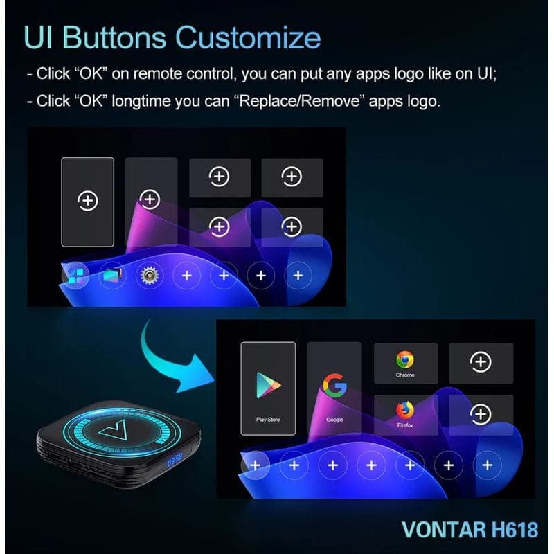 Vontar H618 2GB/16GB 4K Android 12.0 Android TV