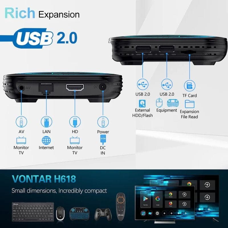 Vontar H618 2GB/16GB 4K Android 12.0 Android TV