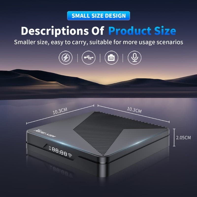 X88 Pro X5M 4GB/32GB 8K WiFi 6 Android 14 Preto - Android TV