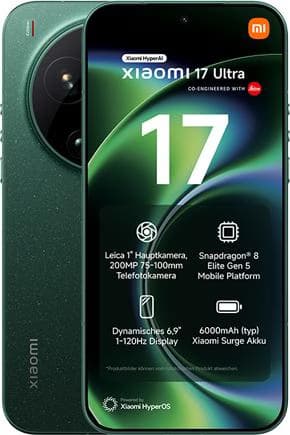 Xiaomi 17 Ultra 5G 512 GB Verde Estrelado 16 GB Câmara Leica