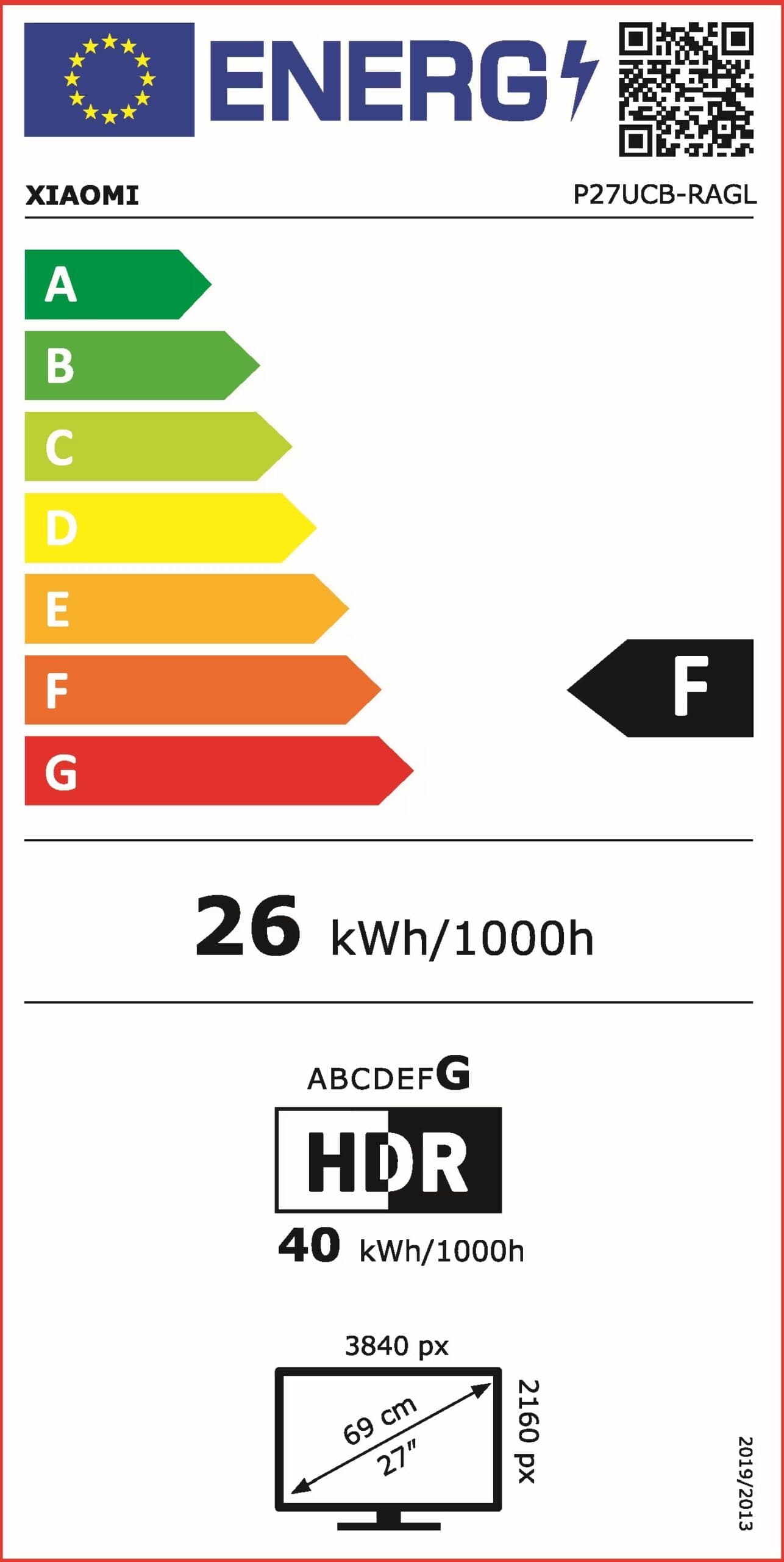 Xiaomi A27Ui 27" 4K UHD IPS 6ms - Monitor profissional
