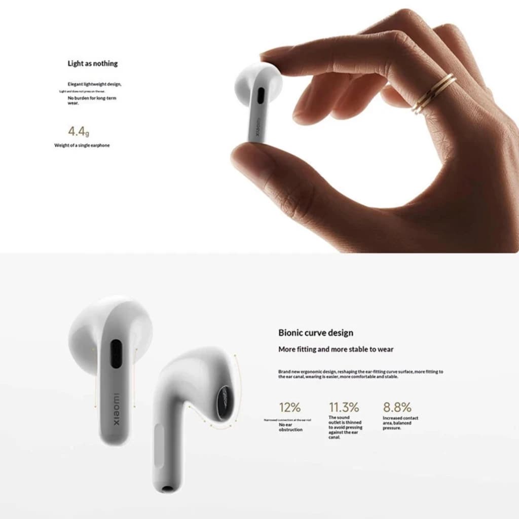 Xiaomi Buds 6 TWS ANC 55dB LDAC Branco - Auriculares in-ear
