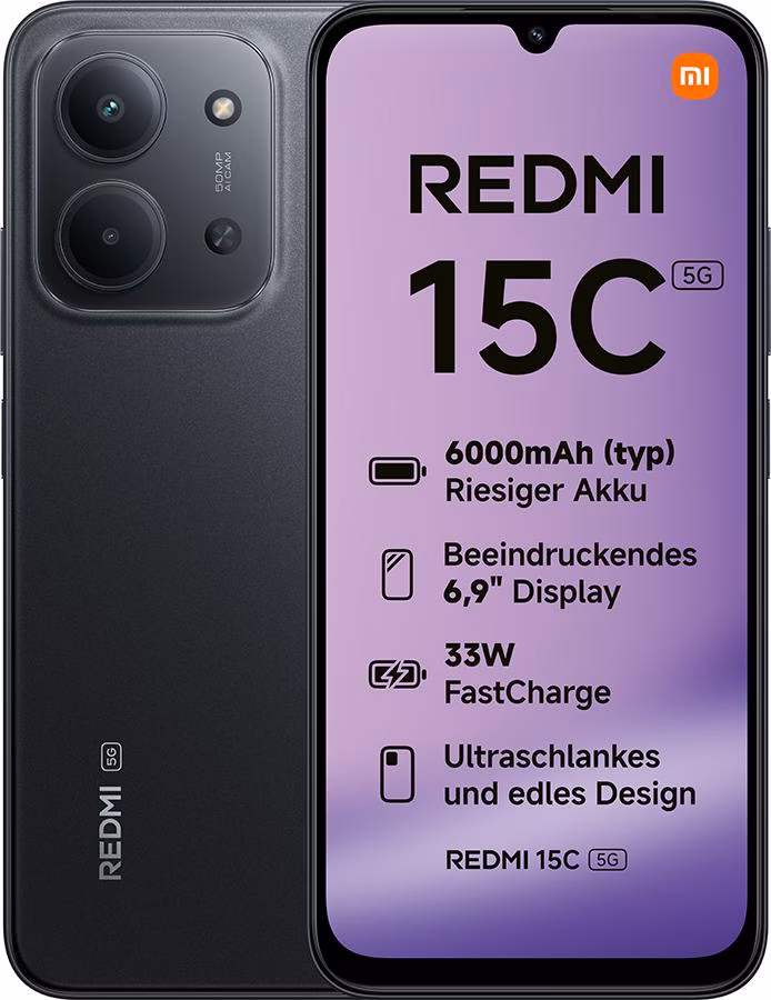 Xiaomi Redmi 15C 5G 4GB/256GB Preto