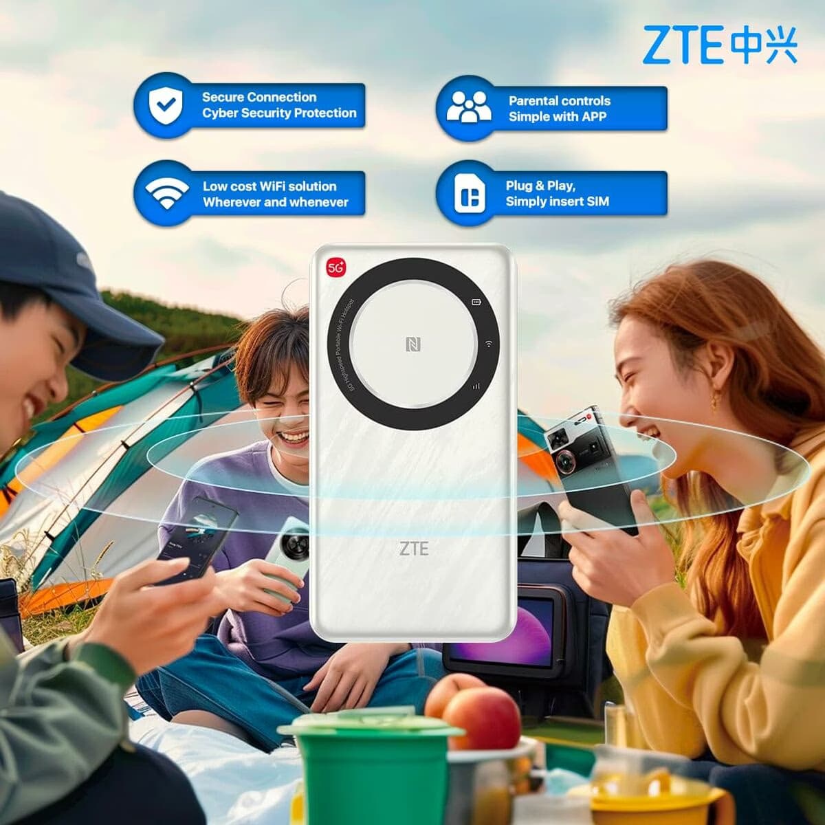 ZTE U30 Air 5G Wi-Fi de banda dupla - Router de rede móvel