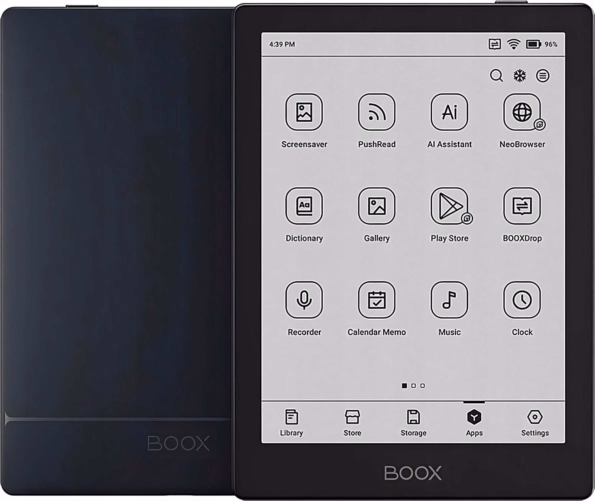 Leitor eletrónico BOOX Go 6, 6", 32 GB, E Ink Carta 1300, Preto