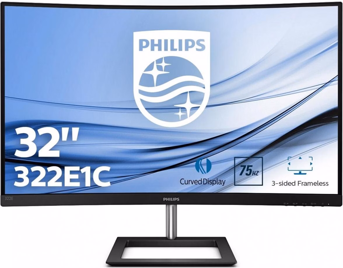 Philips E-Line 322E1C 31.5 FullHD Curvo FreeSync Preto