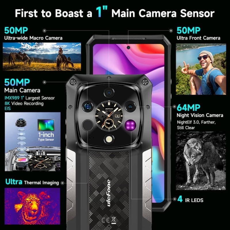 Ulefone Armor 28 Ultra Thermal Version 5G 16GB/1TB Preto