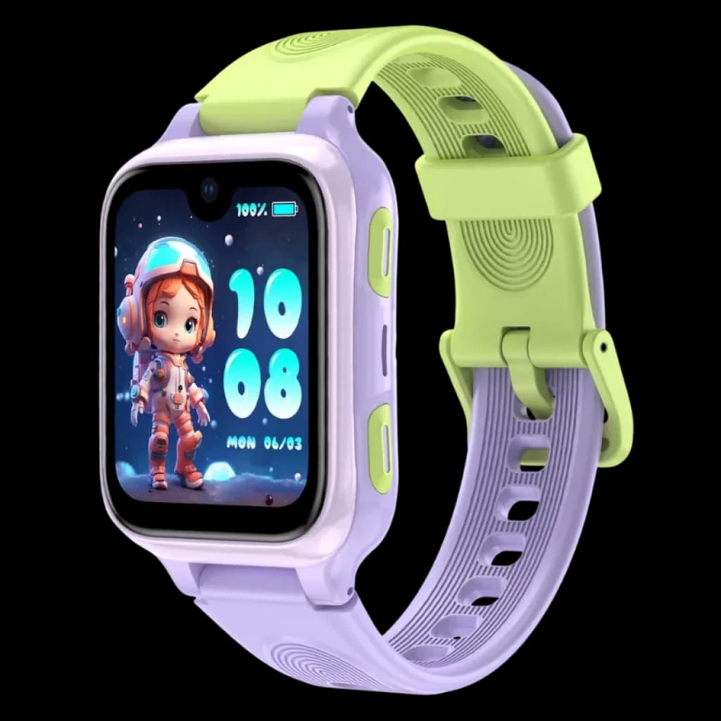 Relógio inteligente para crianças Lagenio K9 Roxo, Resistência IP68, 4G, GPS com IA
