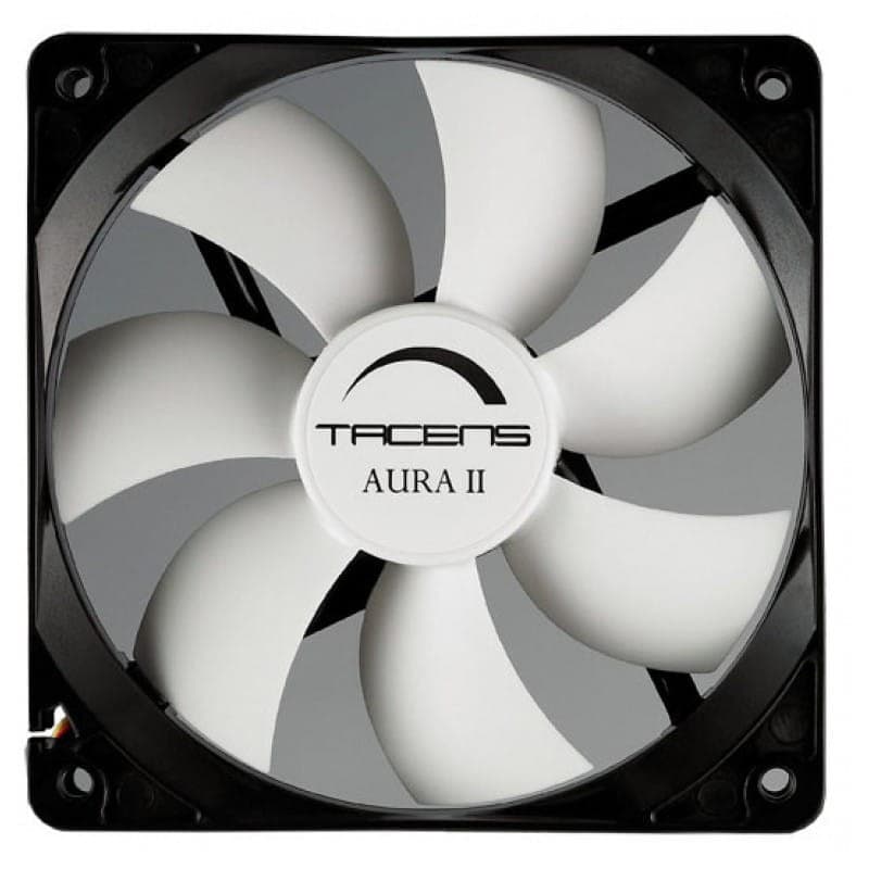 Ventilador de PC Tacens Aura II, 7 lâminas, 12 cm, desenho anti poeira,,