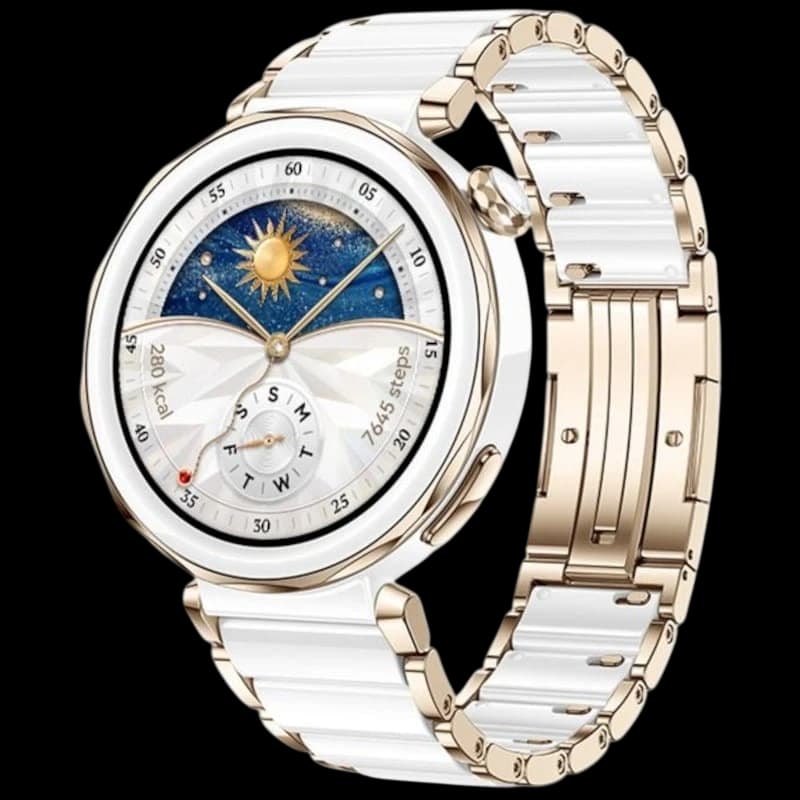 Relógio inteligente Huawei Watch GT5 Pro 42mm GPS Bracelete em cerâmica Branco