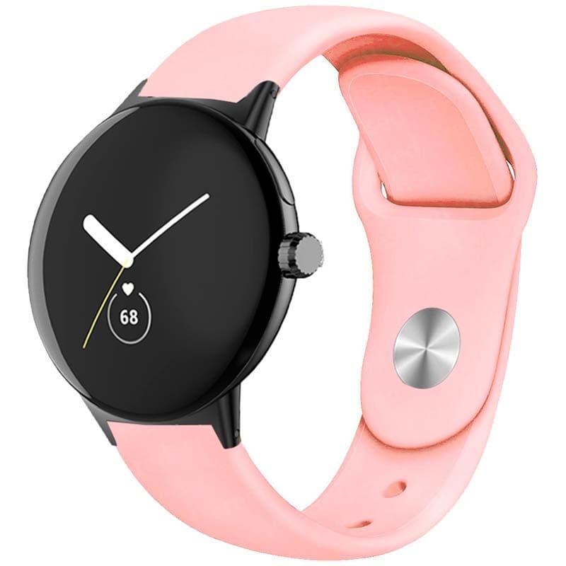 Pulseira Universal Elegance Silicone 20mm Salmào para Smartwatch Xiaomi/Amazfit/Samsung/Huawei/Realme/Ticwatch