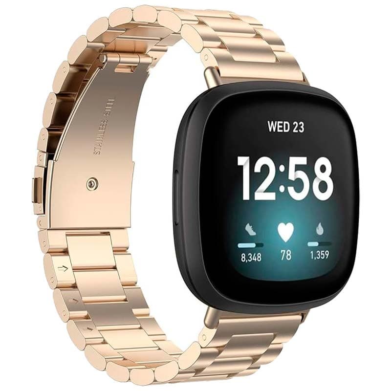 Pulseira Metal Elos Fitbit Versa 3 / Versa 4 Champanhe