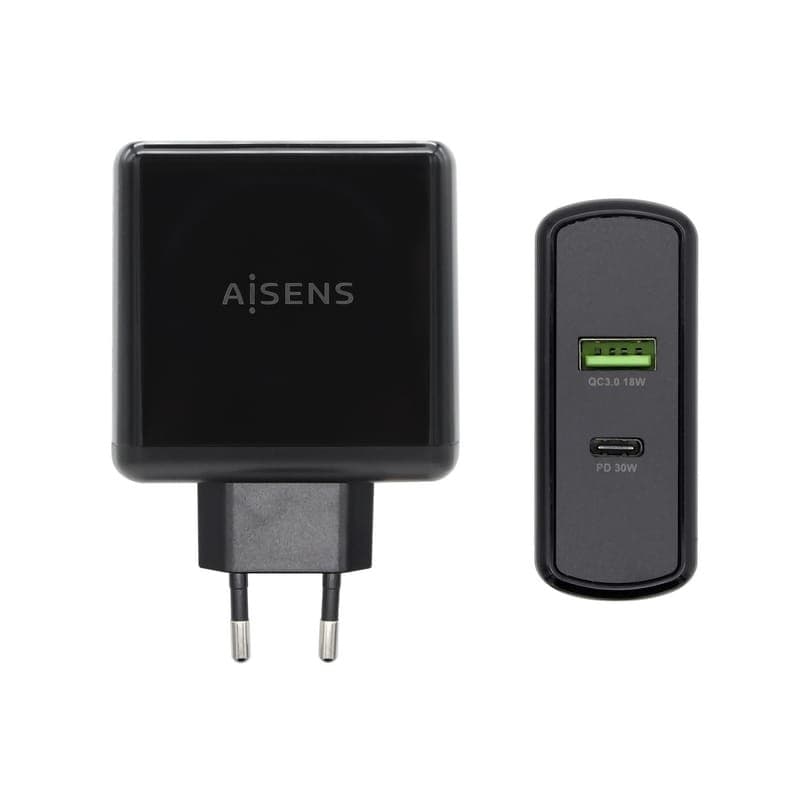 Aisens ASCH-2PD30QC-BK: 48W Quick Charge 3.0 – Carregador de Parede