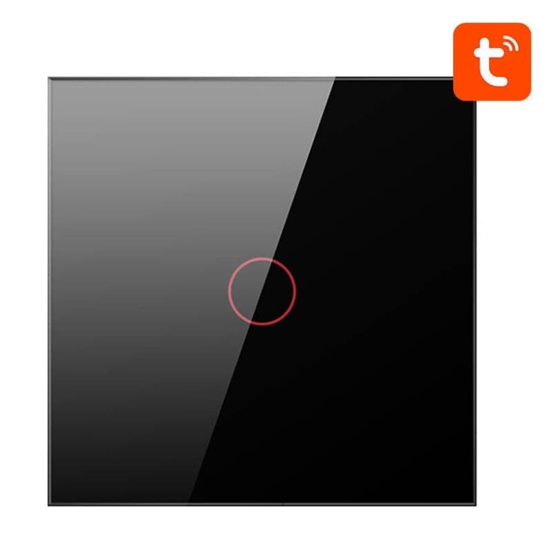 Avatto LZTS02-EU-B1 1 Botão ZigBee Preto - Interruptor Táctil Inteligente