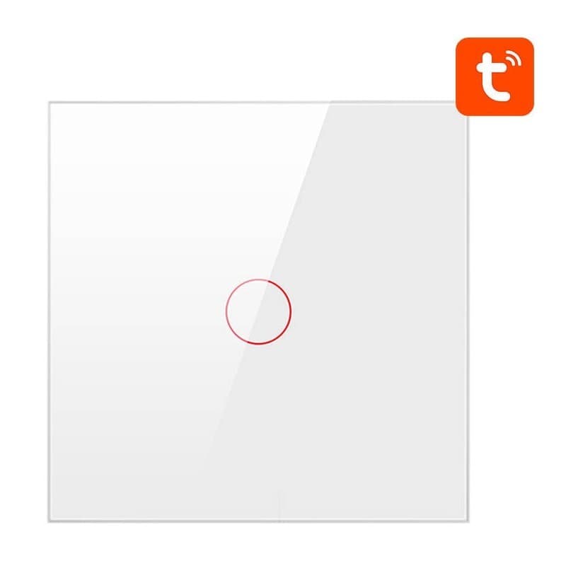 Avatto LZTS02-EU-W1 1 Botão ZigBee Branco - Interruptor Táctil Inteligente