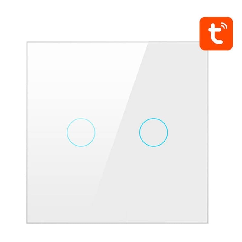 Avatto ZTS02-EU-W2 2 Botões ZigBee Branco - Interruptor Táctil Inteligente
