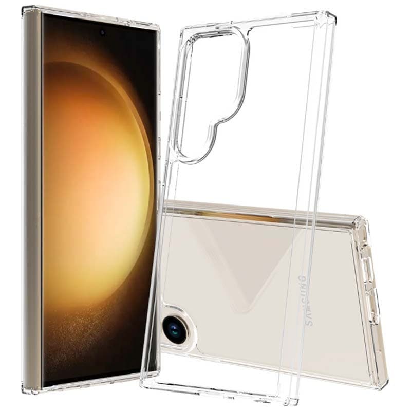 Capa Antichoques Premium para Samsung Galaxy S23 Ultra 5G Acrílico Anti-Amarelo Transparente