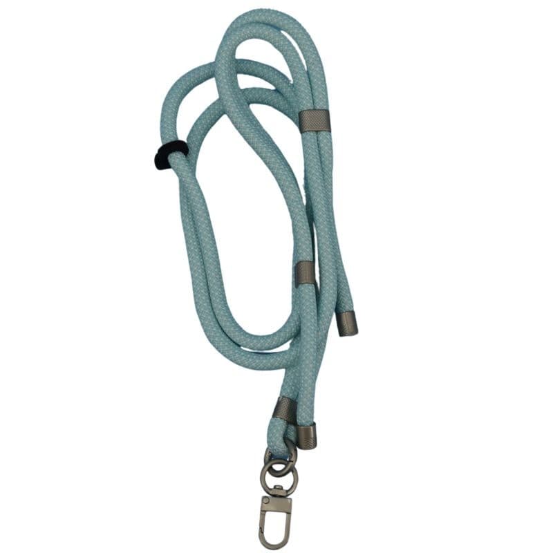 Cordão Para Telemóvel Azul Claro e Branco - Universal com Cartão para todas as capas
