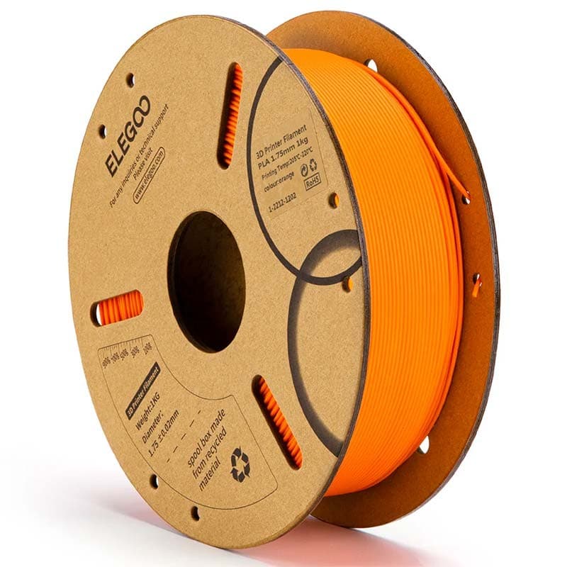 ELEGOO PLA Laranja para Impressoras 3D FDM - Filamento 1.75mm Bobina de 1kg