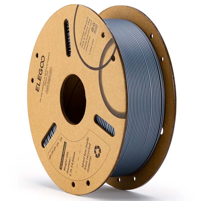 ELEGOO PLA Prateado para Impressoras 3D FDM - Filamento 1.75mm Bobina de 1kg