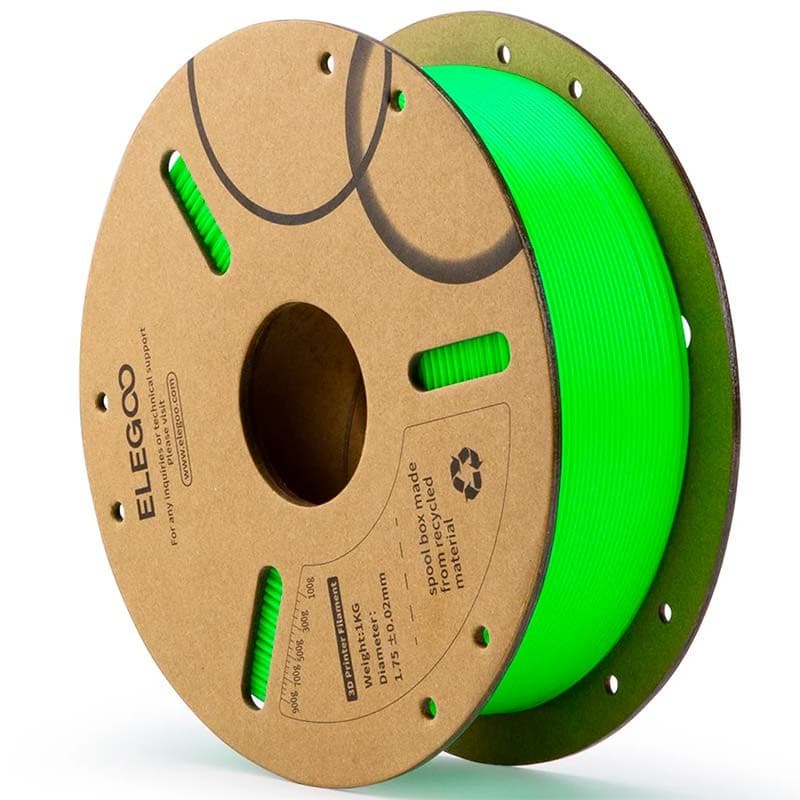 ELEGOO PLA Verde para Impressoras 3D FDM - Filamento 1.75mm Bobina de 1kg