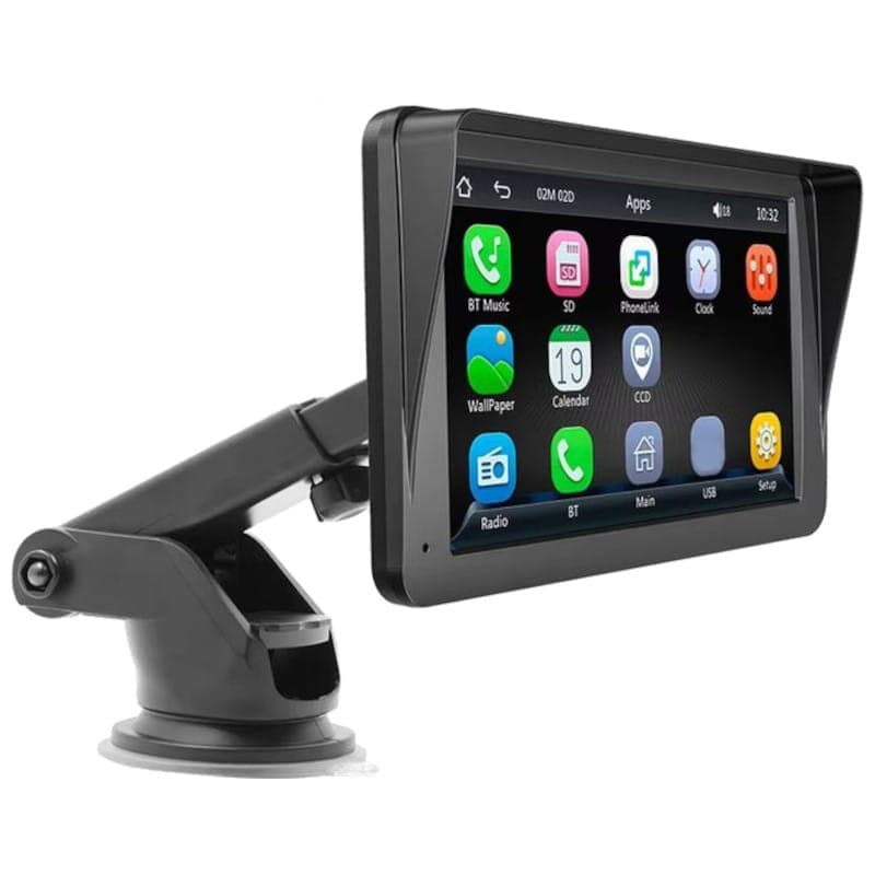 Ecrã tátil universal SWM B5300L 7 polegadas Carplay/Android Auto sem fios Preto