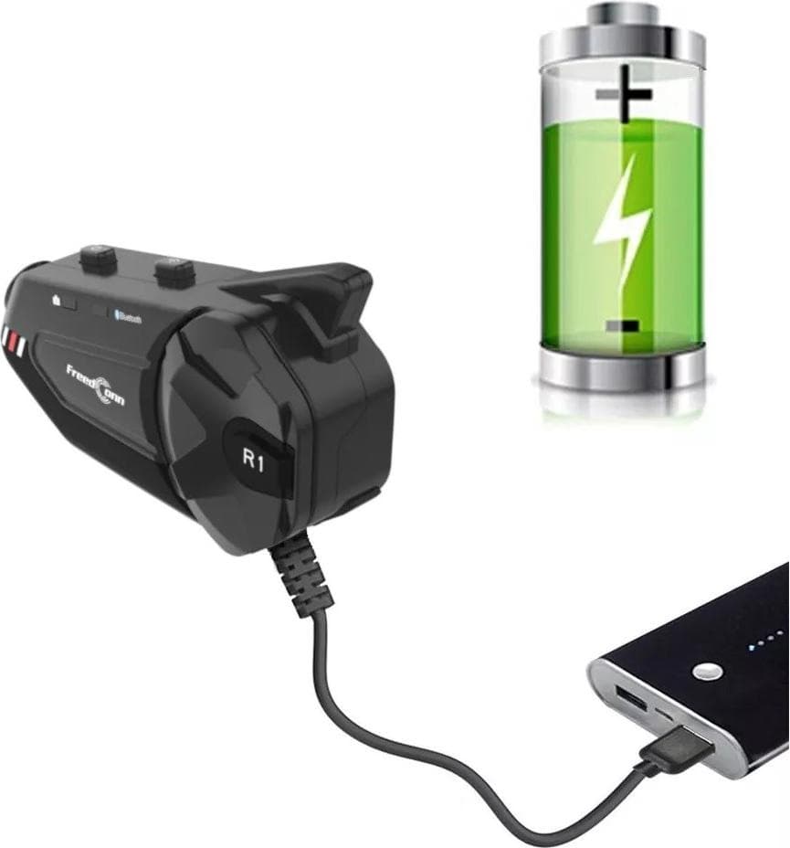 FreedConn R1 PLUS E motorbike intercom Black