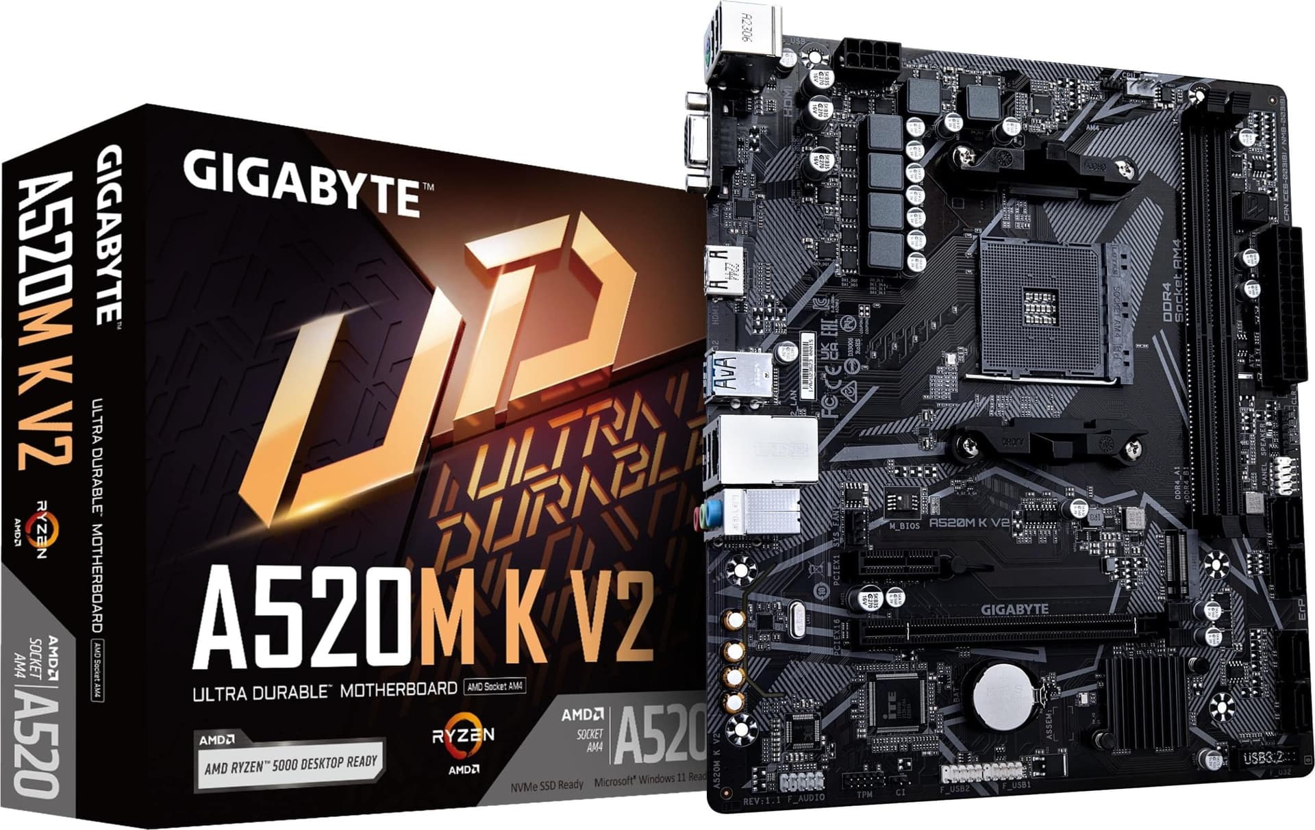 Gigabyte MB GBT AMD AM4 A520M K V2 1.0