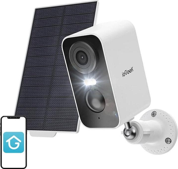 IeGeek Wireless 3MP WiFi outdoor camera ZS-GX3S white with solar panel