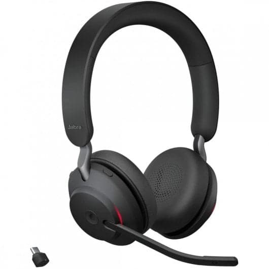 Jabra Evolve2 65 MS Teams Stereo Headset Bluetooth USB-C Pretos