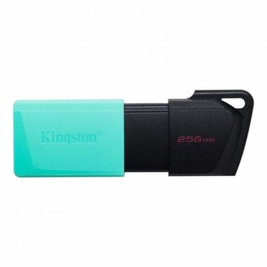 Pen Drive Kingston DataTraveler Exodia M Unidade Flash USB 256GB USB 3.2 Preta/Turquesa